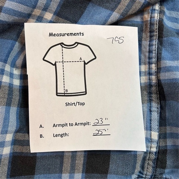 American Eagle Men's M Blue Plaid Super Soft Flannel Button-Up Shirt Long Sleeve - Picture 8 of 8